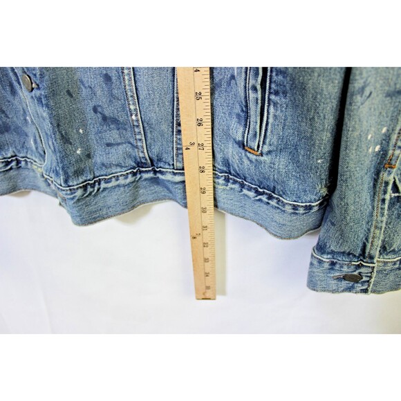 NWT Polo Ralph Lauren 3XLT Paint Splatter Rugged Trucker Denim Jean Jacket - Picture 3 of 12